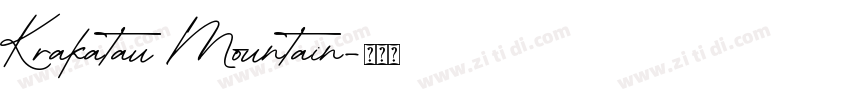 Krakatau Mountain字体转换